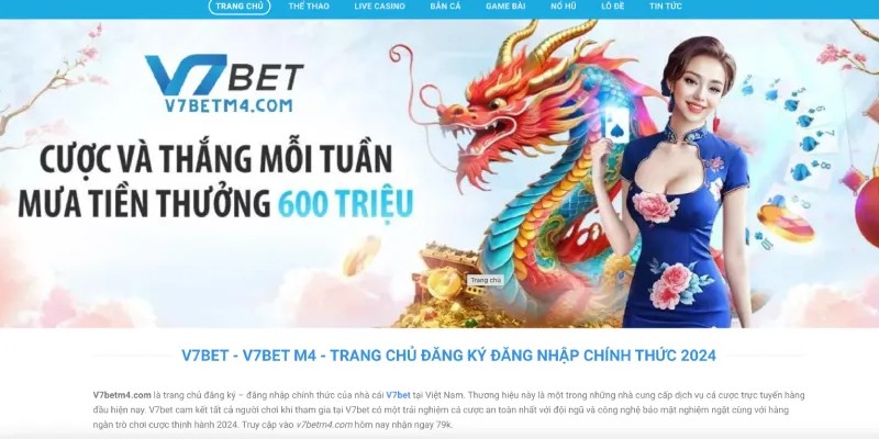 Nhà cái tặng tiền không cần nạp V7BET
