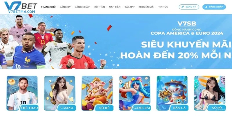 Nhà cái tặng tiền không cần nạp V7BET